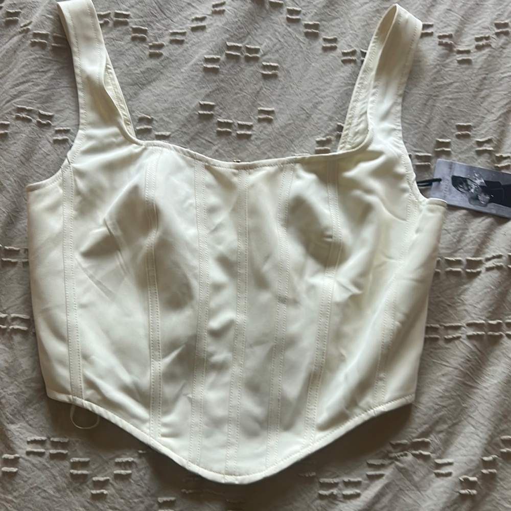 Cream crop top